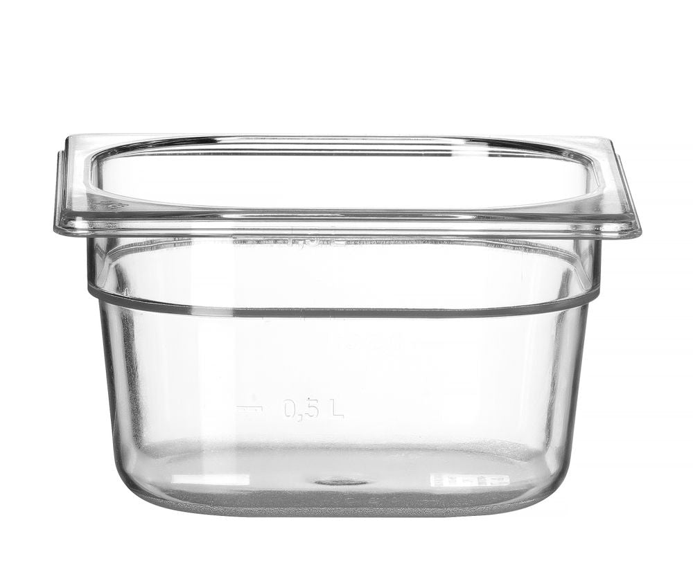 Contenitore Gastronorm 1/6, HENDI, Profi Line, GN 1/6, 1,6L, Trasparente, 176x162x(H)100mm