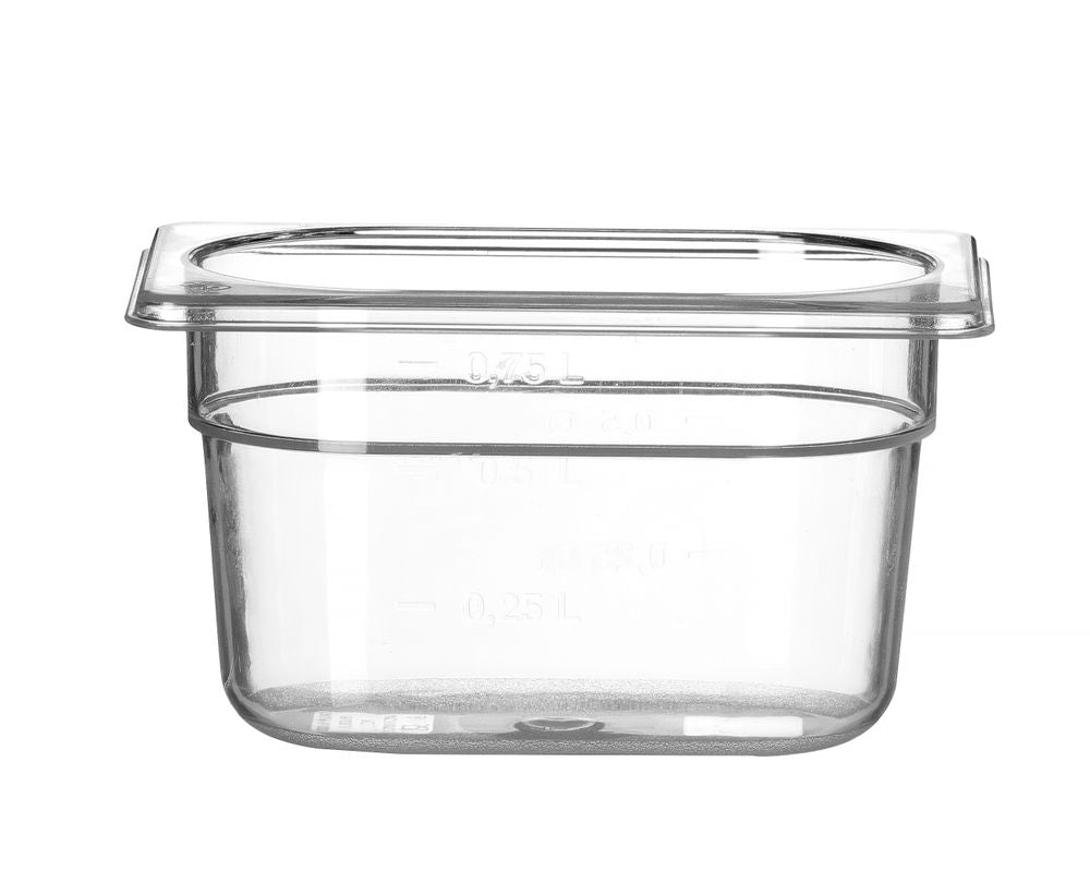 Contenitore Gastronorm 1/9, HENDI, Profi Line, GN 1/9, 1L, Trasparente, 176x108x(H)100mm