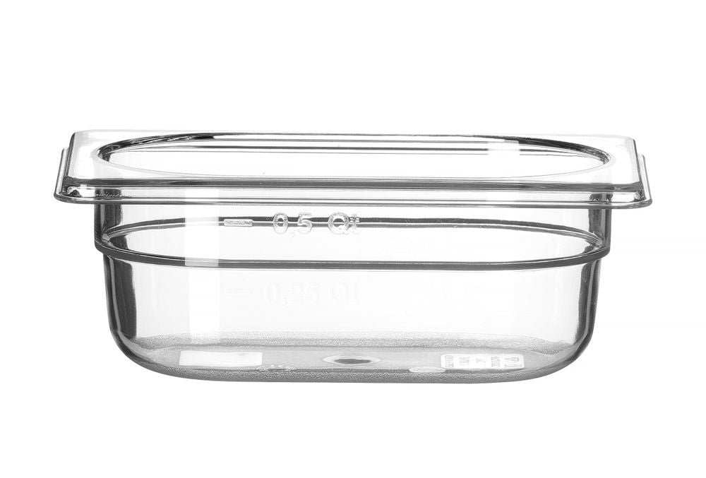 Contenitore Gastronorm 1/9, HENDI, Profi Line, GN 1/9, 0,6L, Trasparente, 176x108x(H)65mm