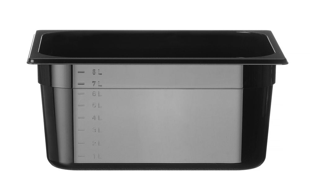 Contenitore Gastronorm 1/2, HENDI, Profi Line, GN 1/2, 9,5L, Nero, 325x265x(H)150mm