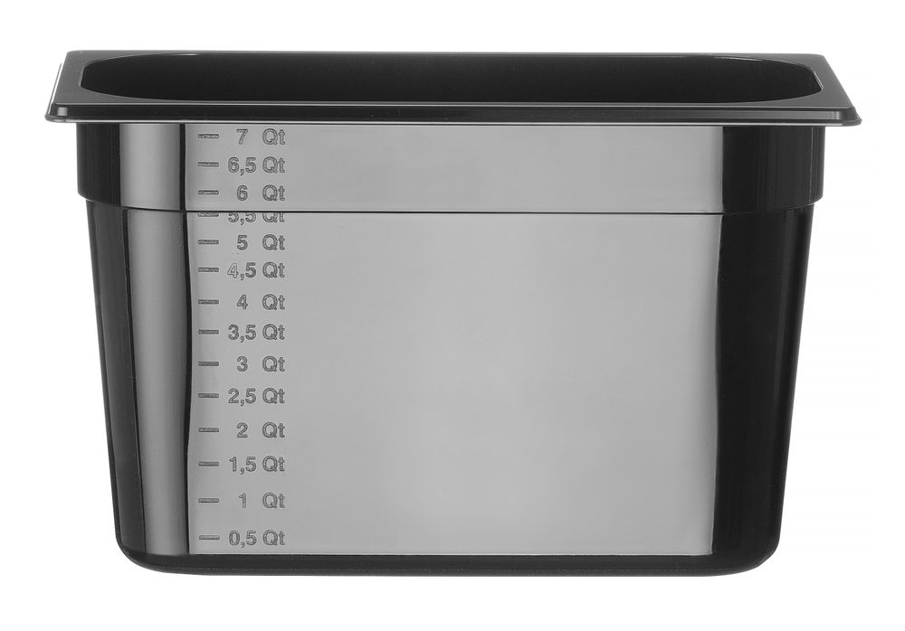 Contenitore Gastronorm 1/3, HENDI, Profi Line, GN 1/3, 7,8L, Nero, 325x176x(H)200mm
