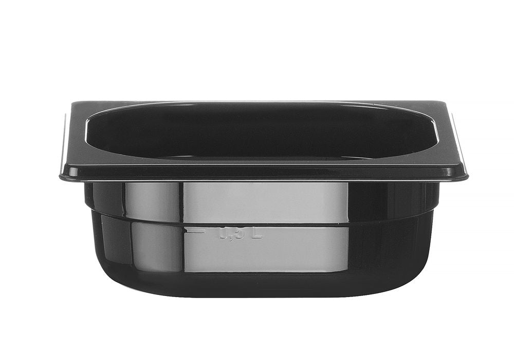 Contenitore Gastronorm 1/6, HENDI, Profi Line, GN 1/6, 1L, Nero, 176x162x(H)65mm