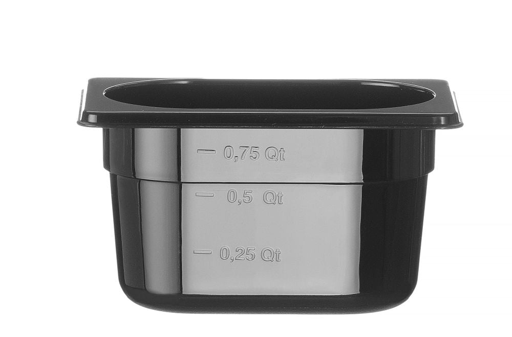 Contenitore Gastronorm 1/9, HENDI, GN 1/9, 1L, Nero, 176x108x(H)100mm