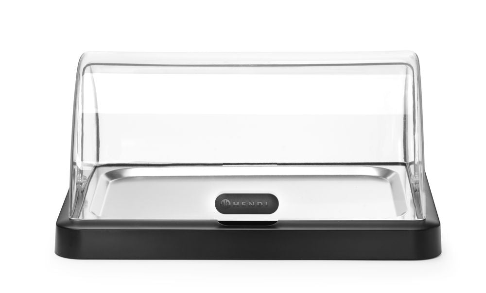Display di raffreddamento Roll-top Duo UNIQ, HENDI, designed by Robert Bronwasser, Singolo, Nero, 460x355x(H)220mm, rettangolare