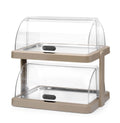 Display di raffreddamento Roll-top Duo UNIQ, HENDI, designed by Robert Bronwasser, Doppio, Beige, 480x355x(H)480mm, rettangolare