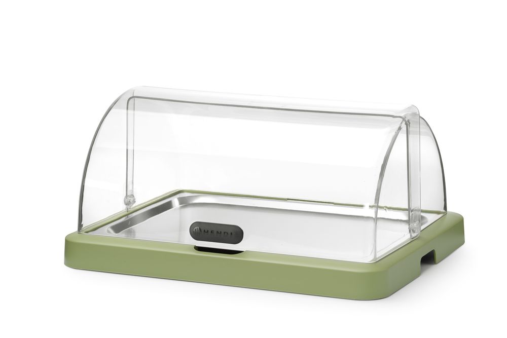 Display di raffreddamento Roll-top Duo UNIQ, HENDI, designed by Robert Bronwasser, Singolo, Verde, 460x355x(H)220mm, rettangolare
