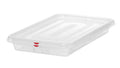 Contenitore GN 1/1, polipropilene, HENDI, GN 1/1, 8L, Trasparente, 530x325x(H)65mm, rettangolare
