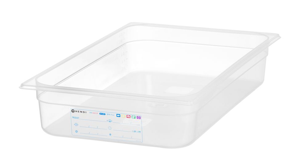 Contenitore Gastronorm 1/1, HENDI, GN 1/1, 12L, Trasparente, 530x325x(H)100mm
