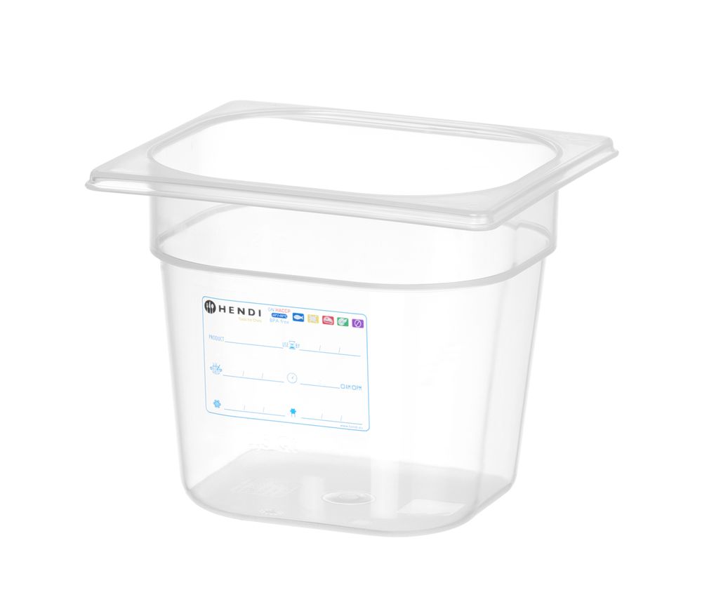 Contenitore Gastronorm 1/6, HENDI, GN 1/6, 2,4L, Trasparente, 176x162x(H)150mm
