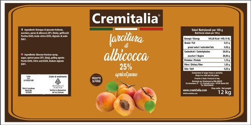 Passata di albicocca 25 Cremitalia Kg 12 - immagine 2