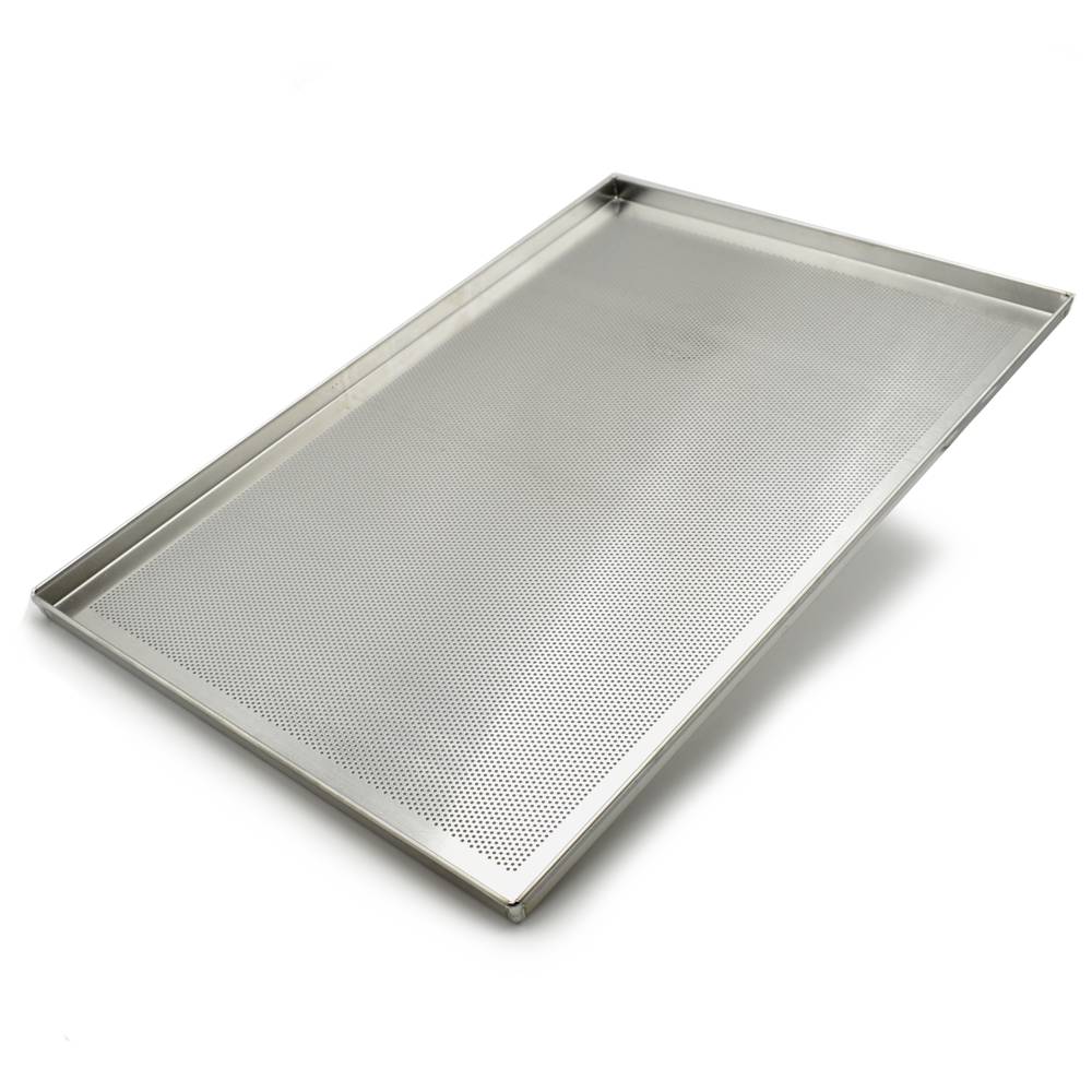 Teglia in alluminio naturale forato piana cm 40x60