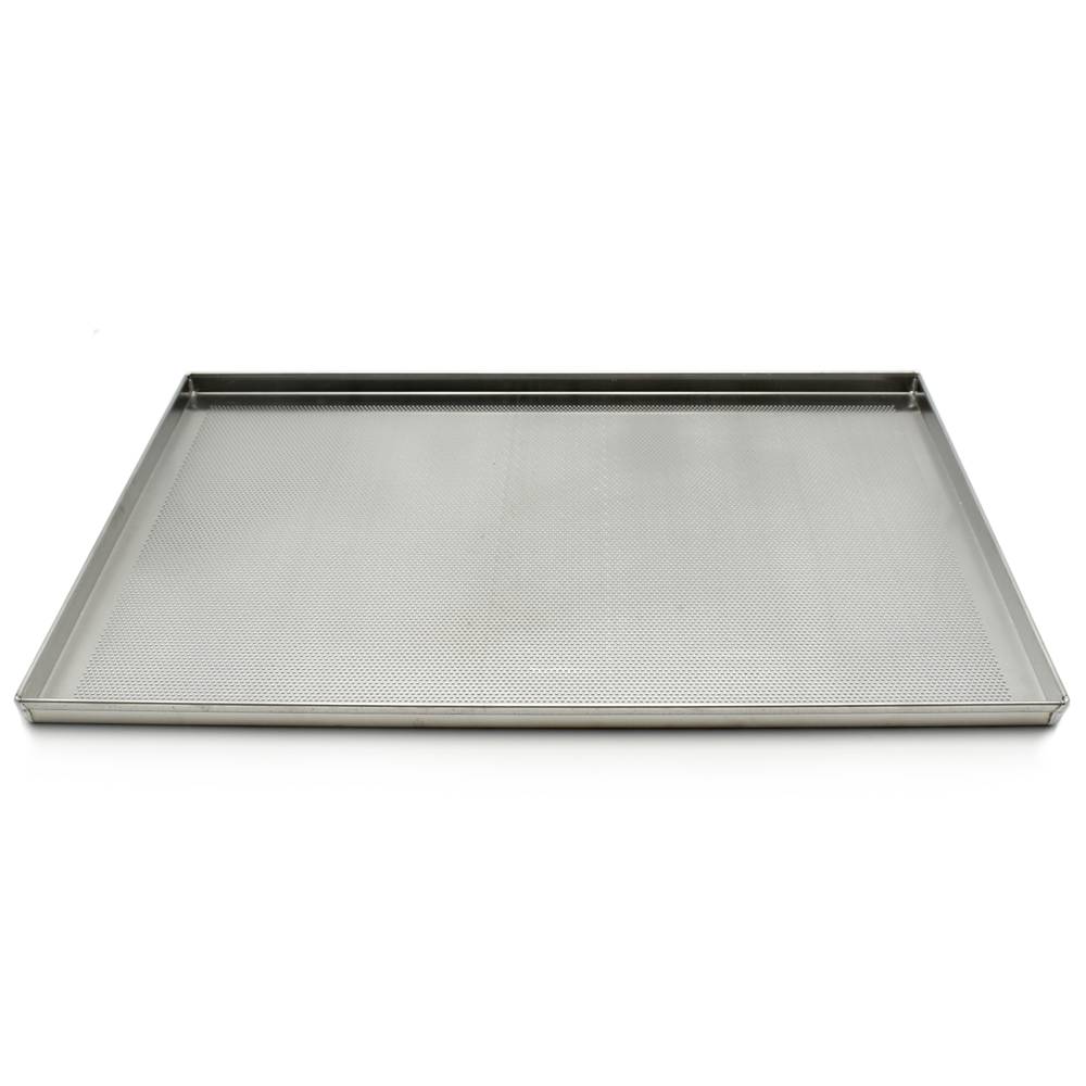 Teglia in alluminio naturale forato piana cm 40x60