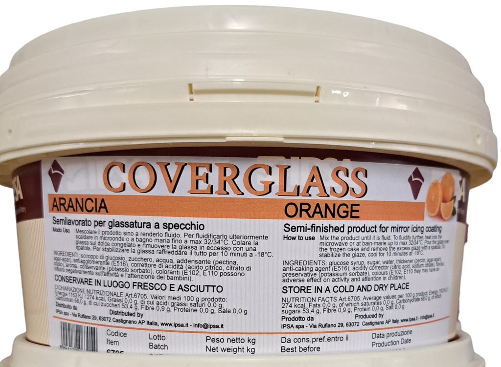 Coverglass Arancia Glassa a specchio Ipsa Kg 3