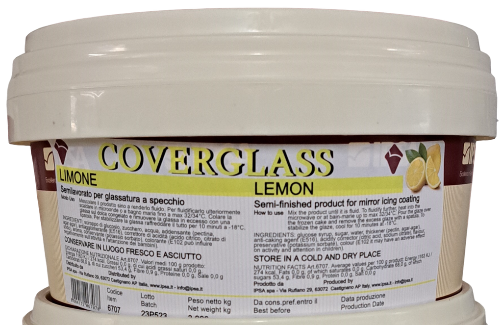 Coverglass Limone Glassa a specchio Ipsa Kg 3