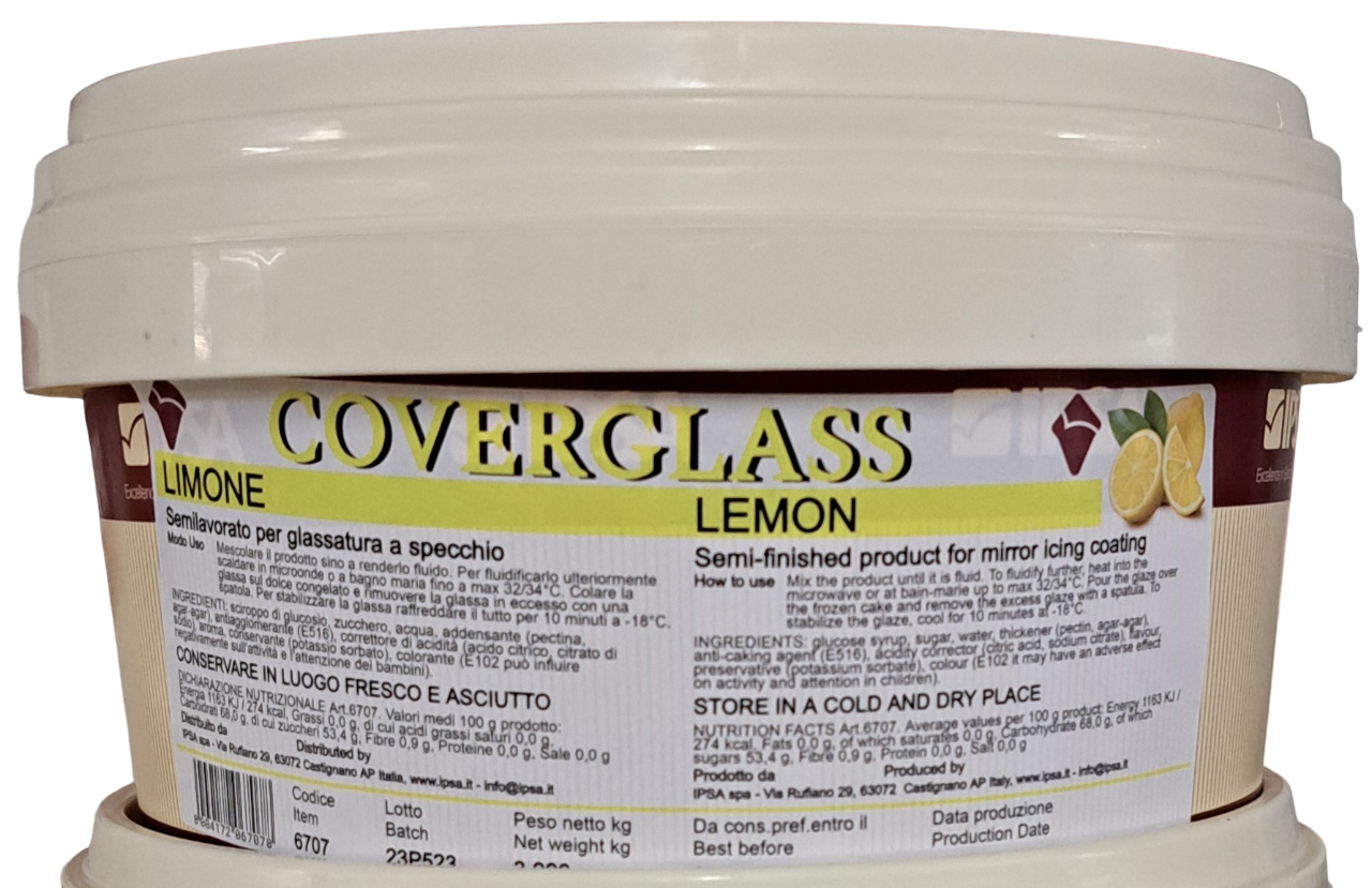 Coverglass Limone Glassa a specchio Ipsa Kg 3