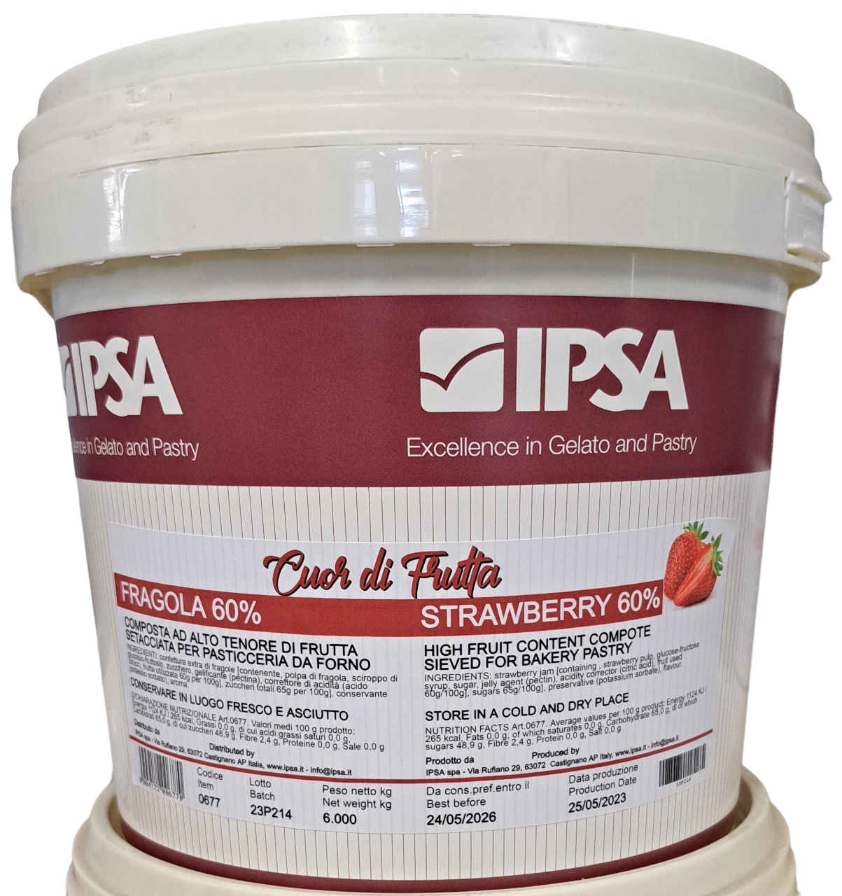 Cuor di Frutta Fragola 60% Ipsa Kg 6