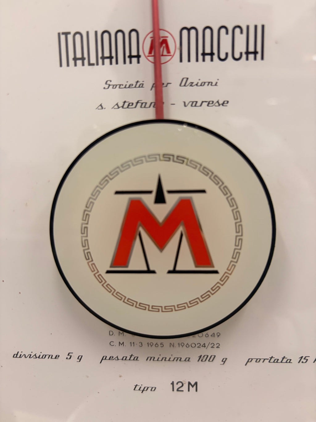 Bilancia Professionale Italiana Macchi Tipo 12M – Usato Garantito