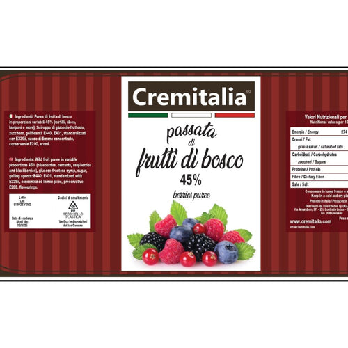 Passata di Frutti di Bosco al 45% Cremitalia Kg 6 - immagine 2