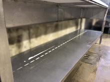 Load image into Gallery viewer, Banco a giorno in acciaio inox da 240 cm con ripiano inferiore
