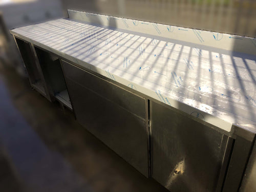 Banco da lavoro con pattumiera cm. 240x70