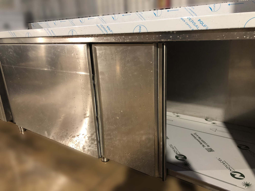 Banco da lavoro con pattumiera cm. 240x70 - immagine 6