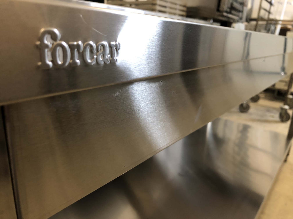 Banco a giorno in acciaio inox  cm 200x70 con ripiano inferiore FORCAR - immagine 2
