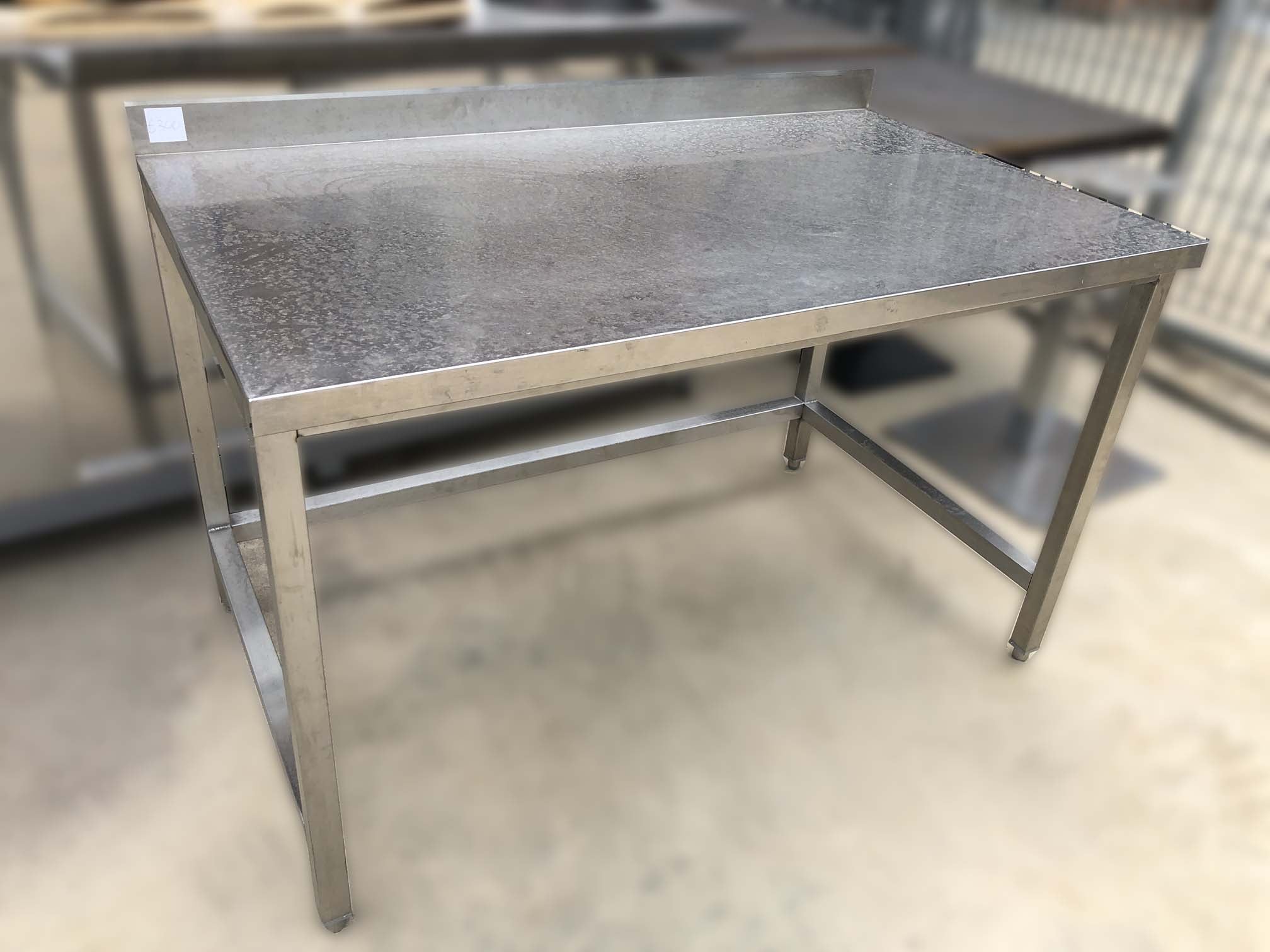 Banco a giorno in acciaio inox  cm 140x80