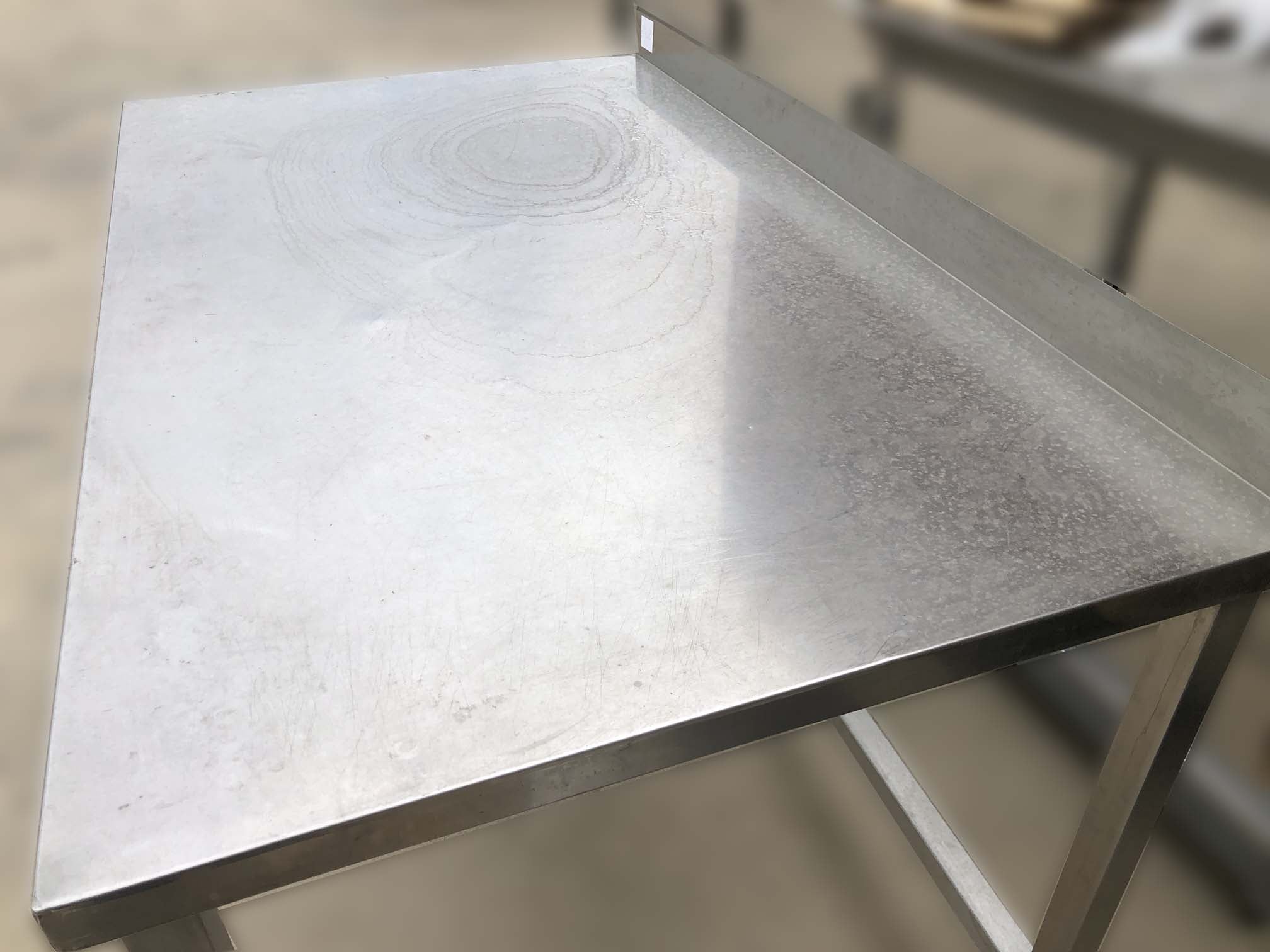 Banco a giorno in acciaio inox  cm 140x80