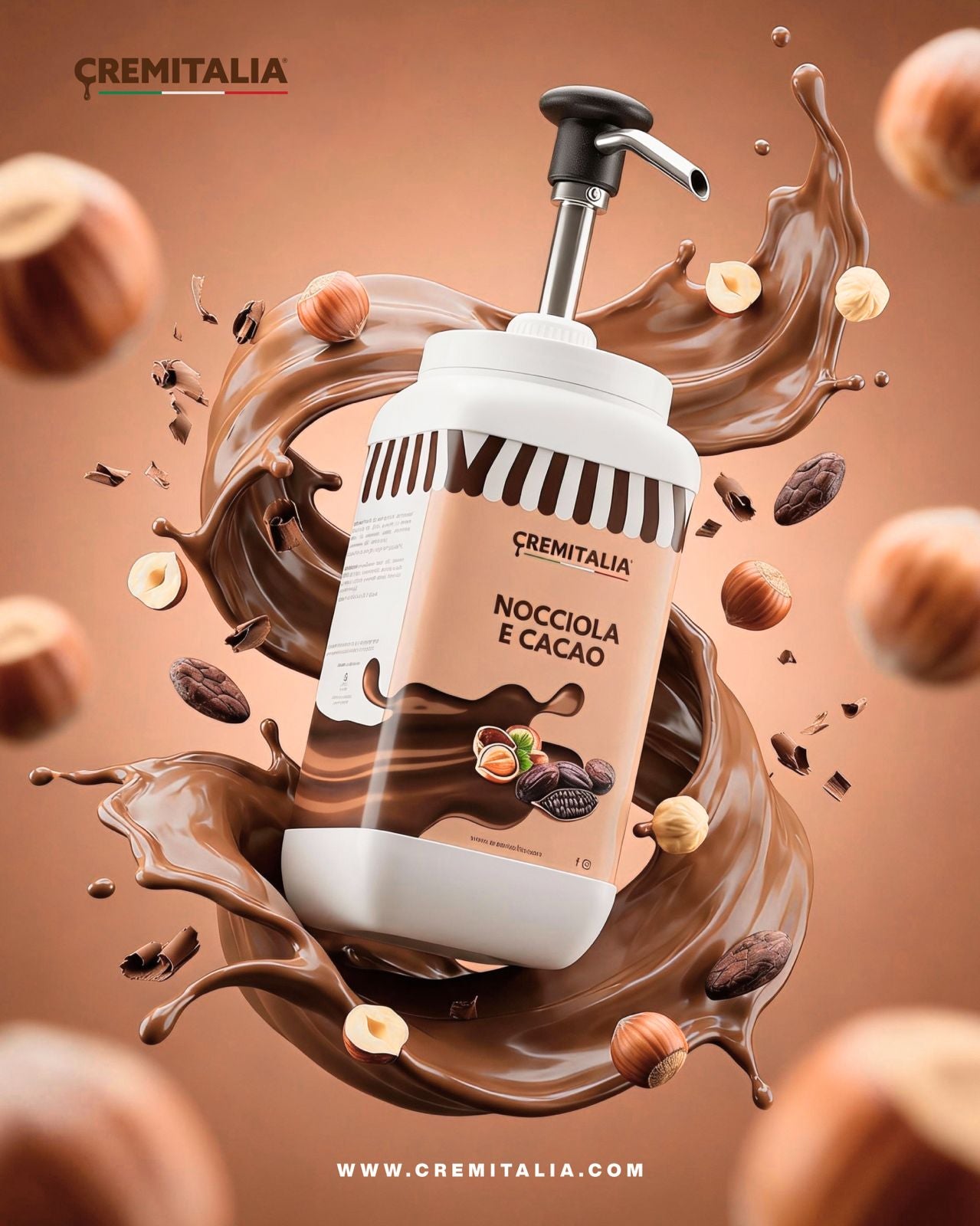 Dosatore Dispenser Nocciola e Cacao Cremitalia - immagine 2