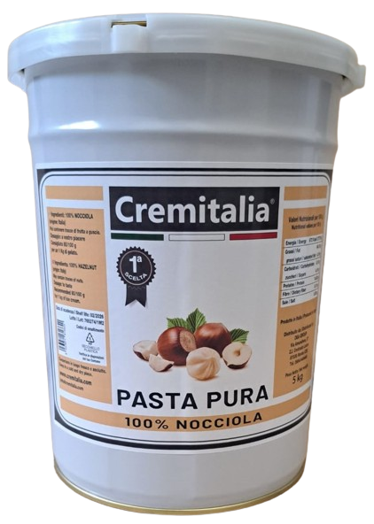 Pasta Nocciola Pura Origine Italia 100% Cremitalia Kg 5