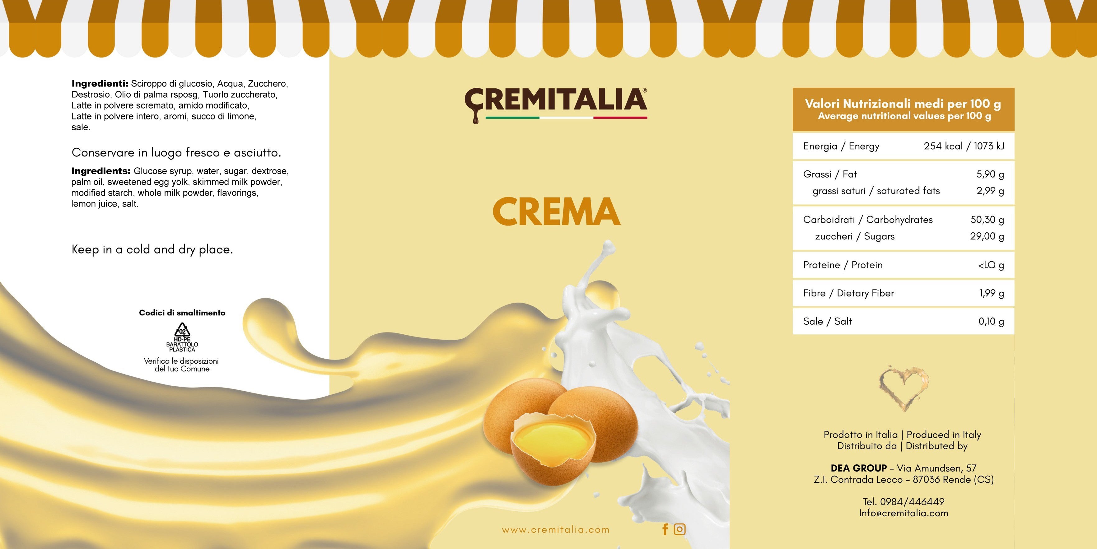 Ricarica Crema per dosatore Cremitalia Kg 5
