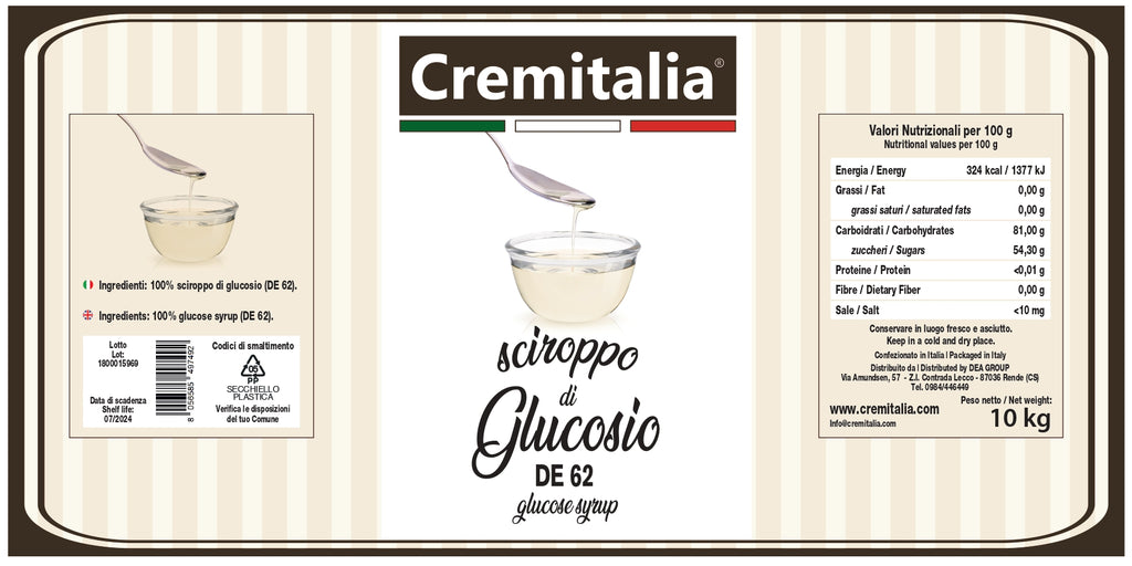 Sciroppo di glucosio 62 DE- Secchiello Cremitalia Kg 10