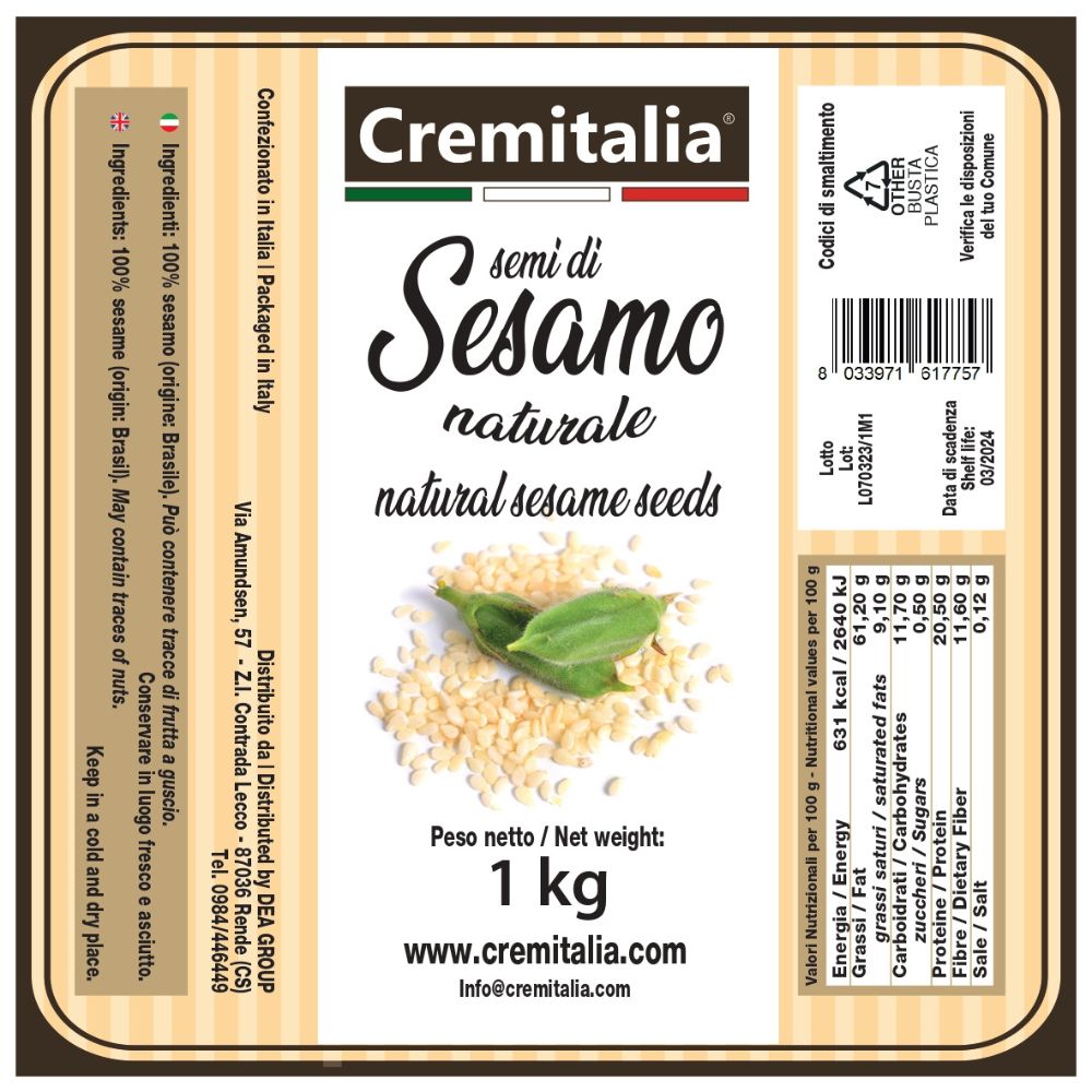 Semi di sesamo naturale Cremitalia kg 1