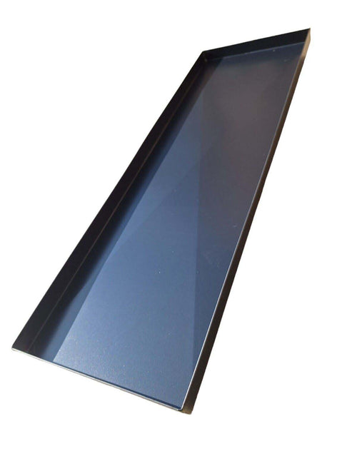 Teglia  in ferro alluminato cm. 20 x 60 x 2h Con diagonali ad "X" Antiflessione