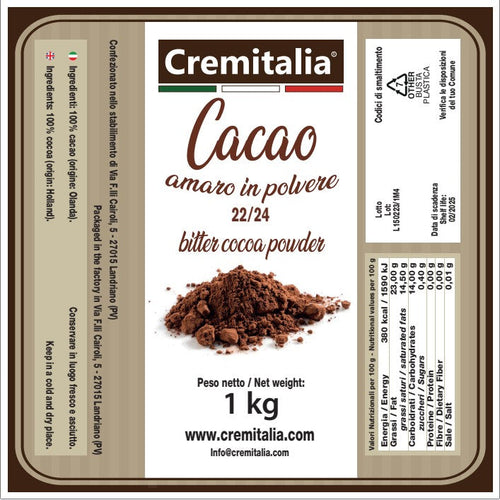 Cacao amaro in polvere 22/24 Cremitalia kg 1 - immagine 2