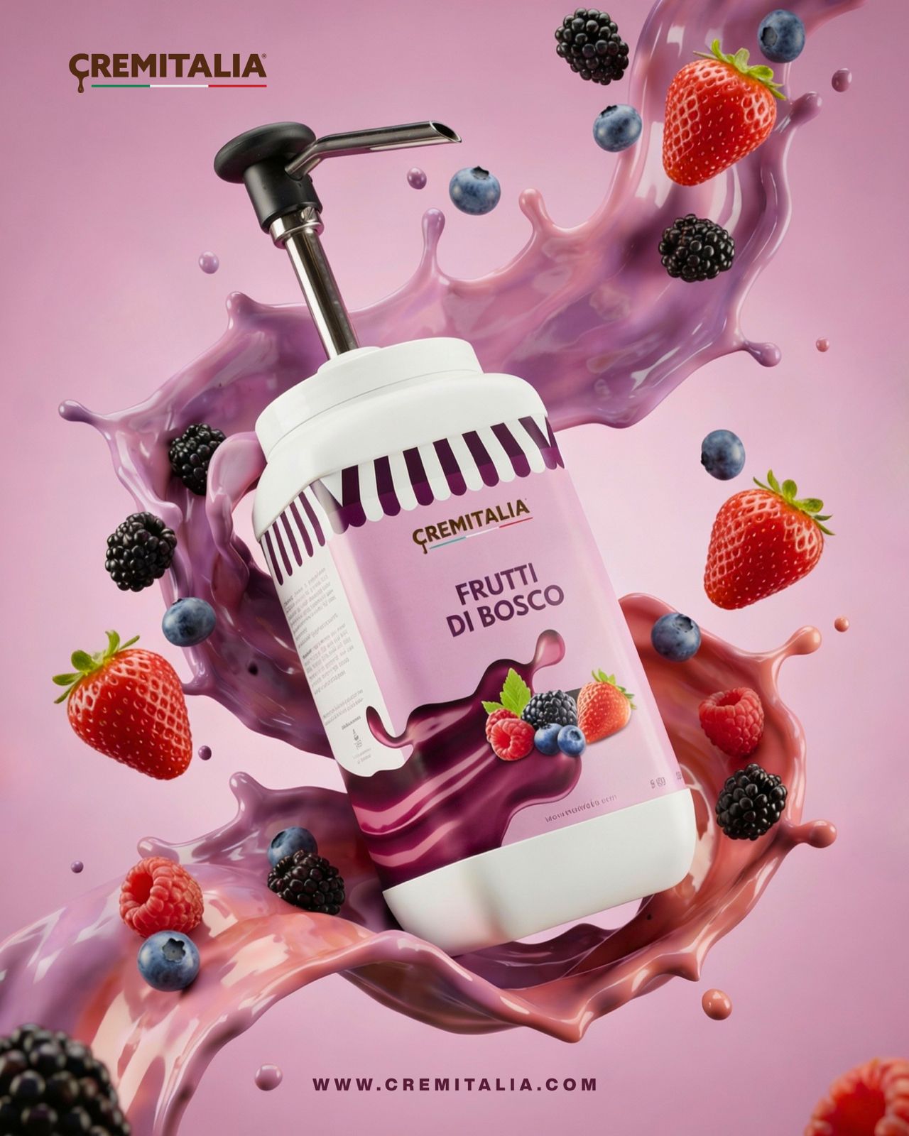 Dosatore Dispenser Frutti di Bosco Cremitalia - immagine 2