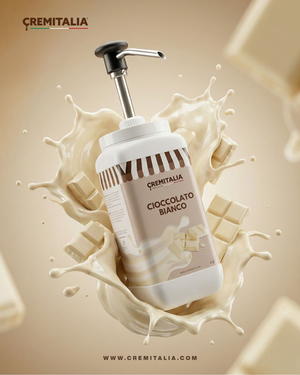 Dosatore Dispenser Cioccolato Bianco Cremitalia - immagine 2