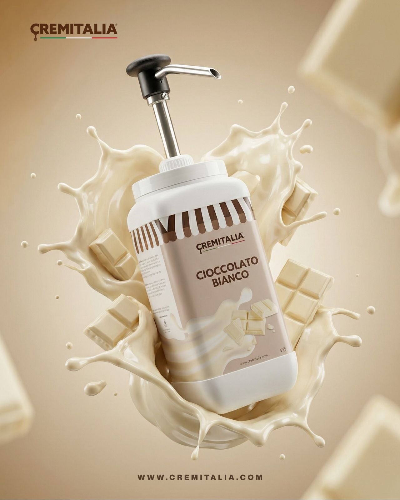 Dosatore Dispenser Cioccolato Bianco Cremitalia - immagine 2