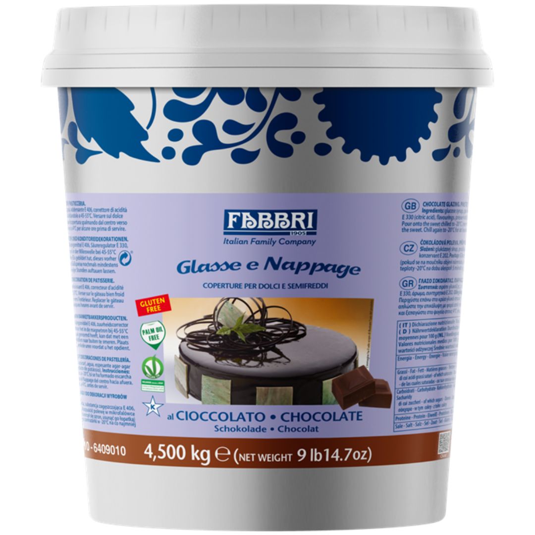 Fabbri Nappage Glassa a specchio cioccolato Scuro Kg 4.5