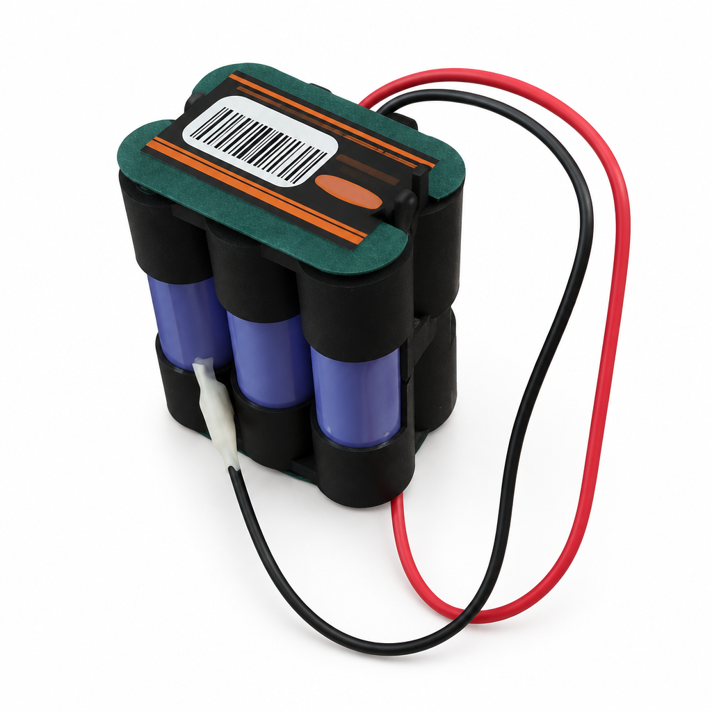 Batteria di ricambio per scopa a batteria Cardinale – vista laterale 3/4