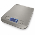 Bilancia digitale piana in acciaio inox Cardinale – vista laterale 3/4