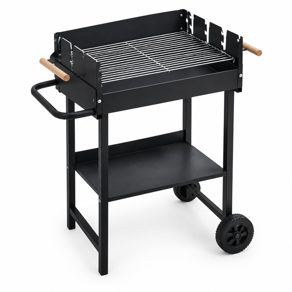 Barbecue a carbonella Atene Cardinale – vista laterale 3/4