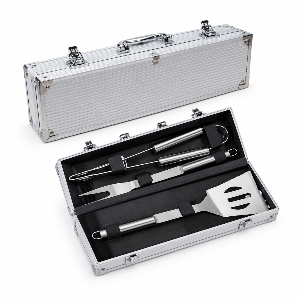 Set per barbecue in valigetta 3 pezzi Cardinale – vista laterale 3/4