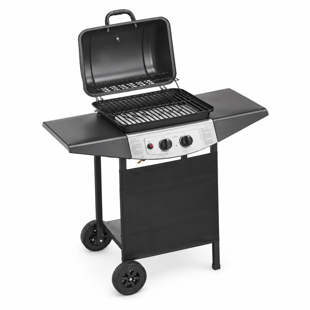 Barbecue a gas Double 4936 Ompagrill – vista laterale 3/4