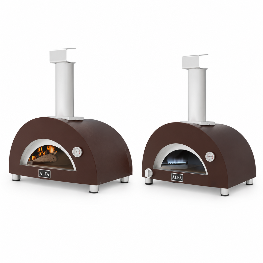 Forno portatile Nano a legna e a gas – vista laterale 3/4