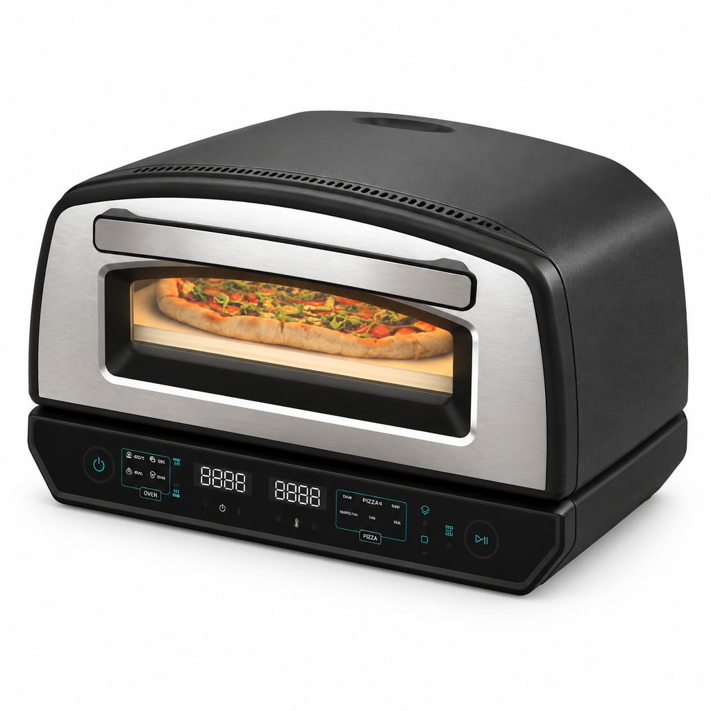 Forno pizza portatile elettrico Vinco – vista laterale 3/4