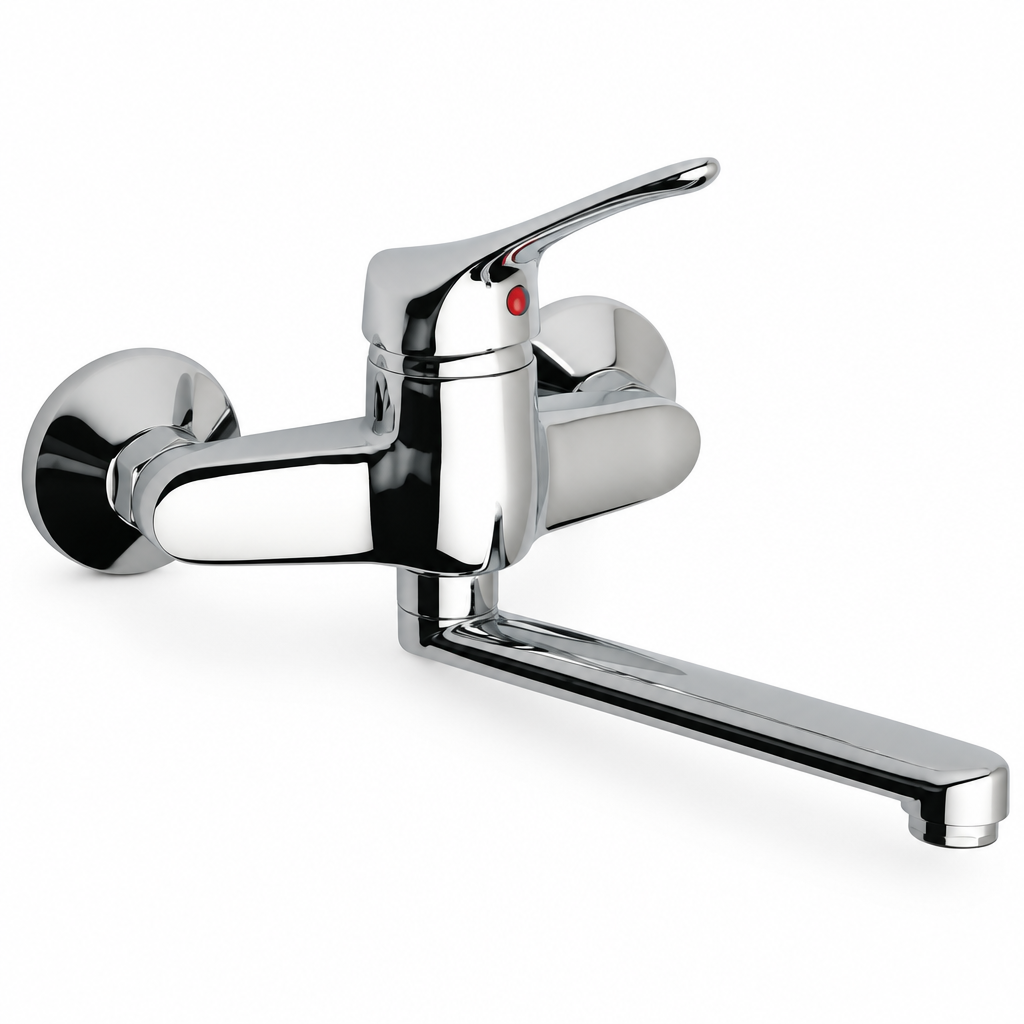 Miscelatore monocomando lavello a muro Pilot Paini - vista laterale