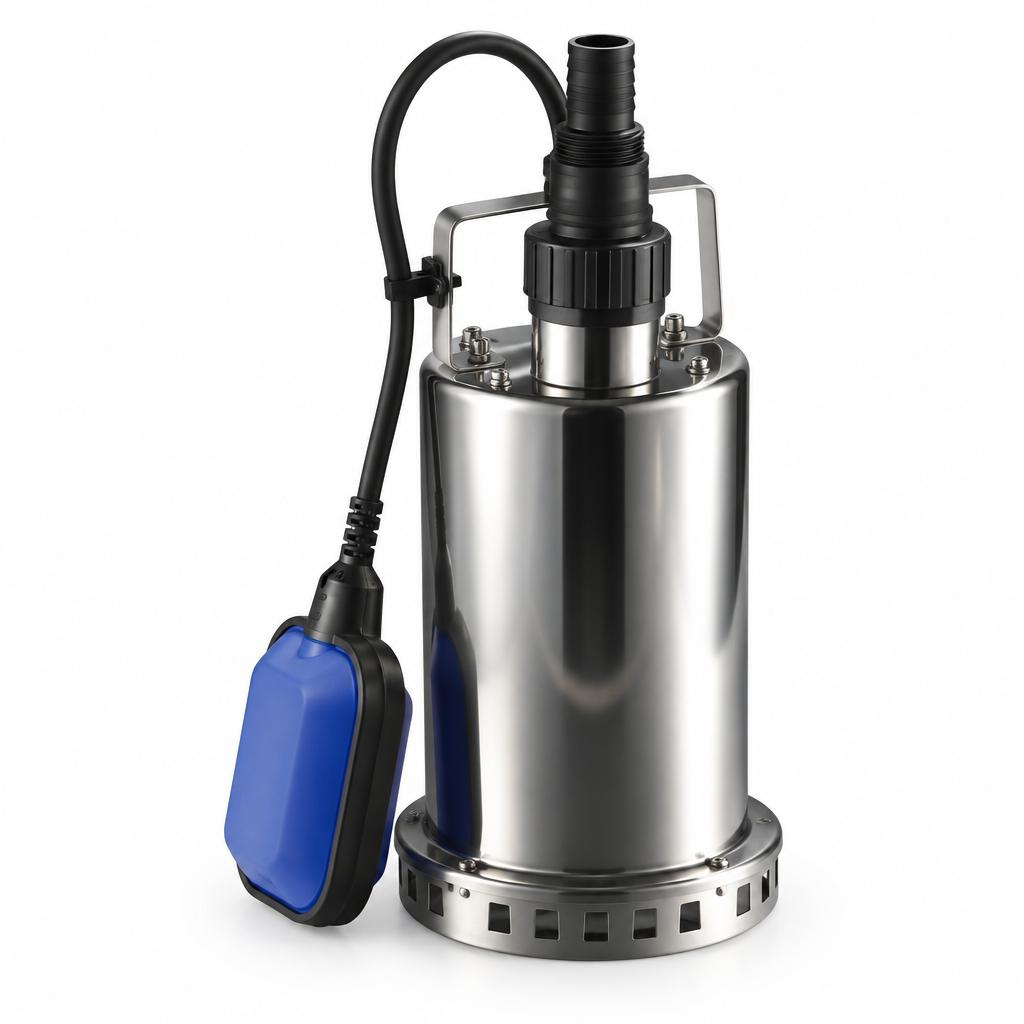 Elettropompa sommergibile inox per drenaggio acque chiare - vista laterale