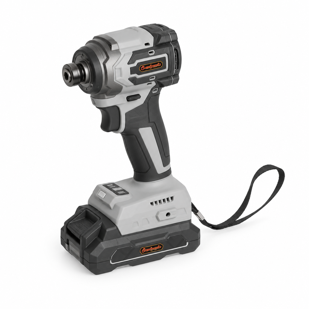 Trapano a impulsi compact a batteria Cardinale - vista laterale