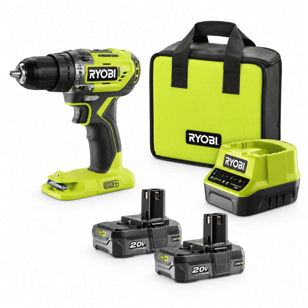 Trapano avvitatore a percussione a batteria brushless R18PD5-220S Ryobi - vista laterale